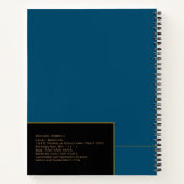 Anwesen Planning Portfolio - Schwarz | Blau Notizblock (Rückseite)