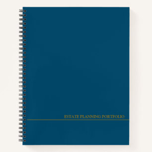 Anwesen Planning Portfolio - Schwarz   Blau Notizblock