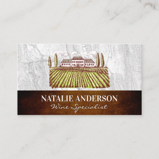 Anwesen | Rockschiefer und Textur Visitenkarte (Vorderseite)