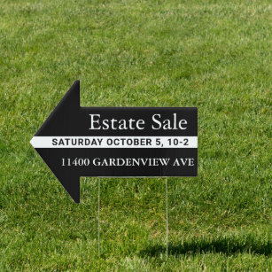 Anwesen Verkauf Custom House Auktion Arrow Yard Gartenschild