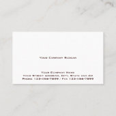 Anwesen-Visitenkarte Visitenkarte (Rückseite)