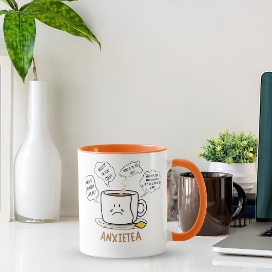 ANXIETEA Tasse - 15 Oz Funny Cartoon Design