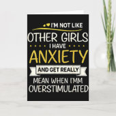 Anxiety Humor For Women With Overstimulation Karte (Vorderseite)