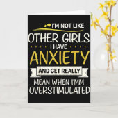 Anxiety Humor For Women With Overstimulation  Karte (Gelbe Blume)