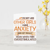 Anxiety Humor For Women With Overstimulation  Karte (Gelbe Blume)
