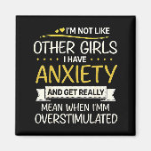 Anxiety Humor For Women With Overstimulation Magnet (Vorne)