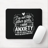 Anxiety Humor For Women With Overstimulation  Mousepad (Mit Mouse)