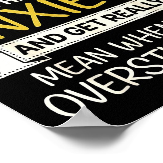 Anxiety Humor For Women With Overstimulation Poster (Ecke)