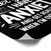 Anxiety Humor For Women With Overstimulation  Poster (Ecke)