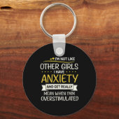 Anxiety Humor For Women With Overstimulation  Schlüsselanhänger (Vorderseite)
