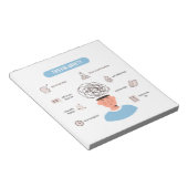 Anxiety Tips Minimal Mental Health Art Notizblock (angewinkelt)