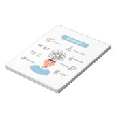 Anxiety Tips Minimal Mental Health Art Notizblock (Rotiert)