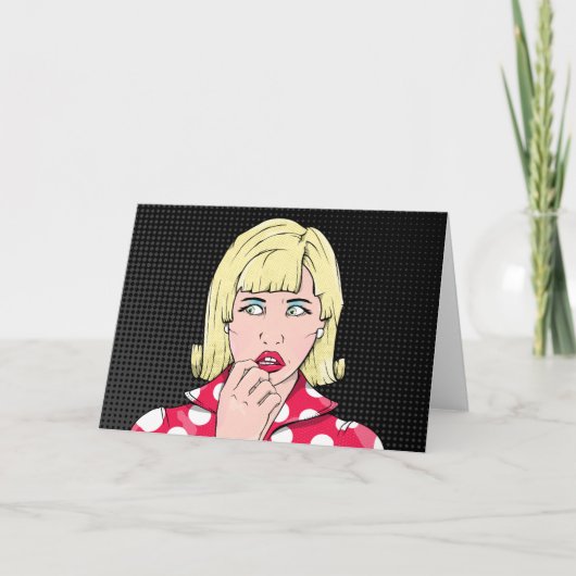 Anxiety Woman Karte (Vorderseite)