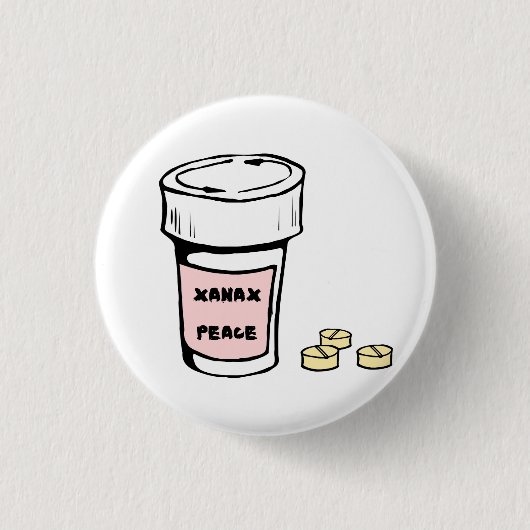 anxiety xanax peace button (Vorderseite)