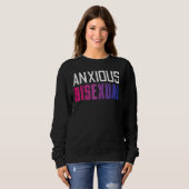 Anxious Bisexual Bi Pride Flag Bisexuality Lgbtq W Sweatshirt (Vorne ganz)