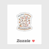 Anxious Bunny Snack Alert Sticker (Blatt)
