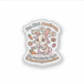 Anxious Bunny Snack Alert Sticker (Vorderseite)