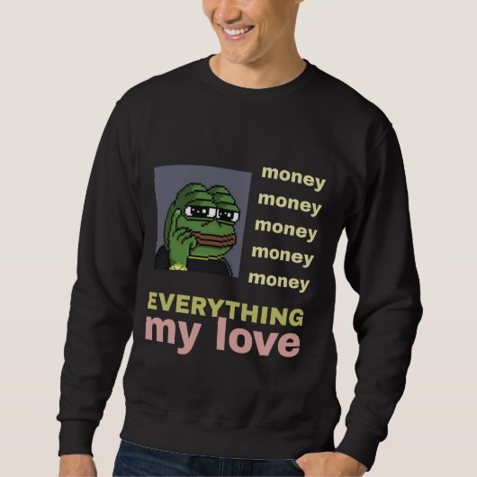Anxious Character money Sweatshirt (Vorderseite)