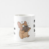 Anxious French Bulldog Cartoon Coffee Mug Kaffeetasse (Mittel)