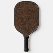 Any 1 or 3 Letter Monogram Brown Leather Look Pickleball Schläger (Rückseite)