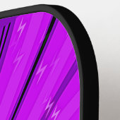 Any 3 Initial Letter Monogram Pop Art Lila Cloud Pickleball Schläger (Linke Seite)