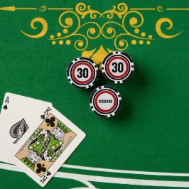 ANY AGE 30th Birthday Speed Limit Sign Pokerchips