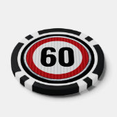 ANY AGE 60th Birthday Speed Limit Sign Pokerchips (Einzeln)