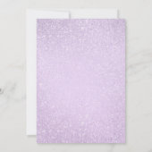 Any Age Birthday Lavender Purple Glitter Paint Einladung (Rückseite)