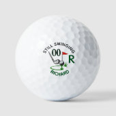 *ANY AGE Birthday Men's Monogram Name Golfball (Vorderseite)