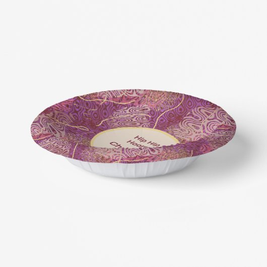 Any Age Birthday Silhouette Stencil Art Pattern Pappteller (Gewinkelt)