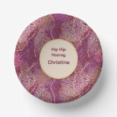 Any Age Birthday Silhouette Stencil Art Pattern Pappteller (Vorderseite)