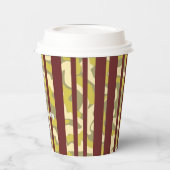 Any Age Camouflage Stripe Birthday Pappbecher (Links)
