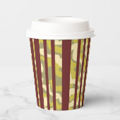 Any Age Camouflage Stripe Birthday Pappbecher (Rückseite)