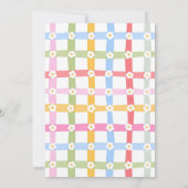 Any age Girly Daisy birthday Einladung (Rückseite)