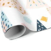 Any Age happy pastel birthday holiday Geschenkpapier (Rolleneckpunkt)