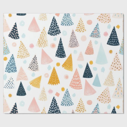 Any Age happy pastel birthday holiday Geschenkpapier (Saum)