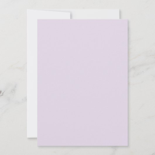 Any Age | Pastel Lavender Purple Simple Birthday Einladung (Rückseite)