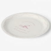 Any age pilates and prosecco birthday pappteller (Schrägansicht)