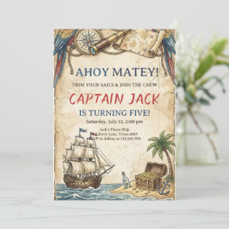 ANY AGE - Pirate Birthday Party Invitation Einladung