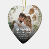 Any Anniversary Couple's Names, Message & 2 Photos Keramik Ornament (Links)