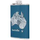 Any Color Australia Souvenir Map Art Flachmann (Links)
