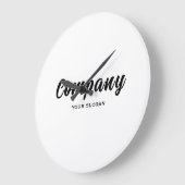 Any Color Company Name Große Wanduhr (Winkel)