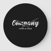 Any Color Company Name Große Wanduhr (Vorderseite)