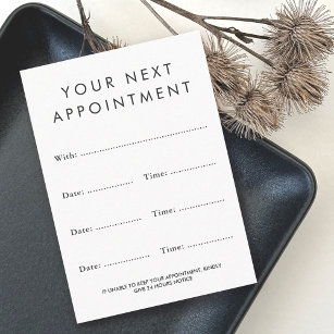 Any color custom logo vertical appointment cards terminkarte