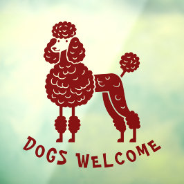 Any Color Dogs Welcome Window Cling Fensteraufkleber