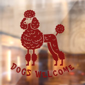 Any Color Dogs Welcome Window Cling Fensteraufkleber (Blatt 2)