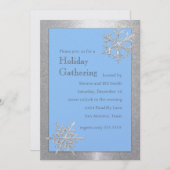 Any Color Icy Snowflakes Holiday Party Invitation Einladung (Vorne/Hinten)