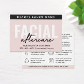 Any Color Pastel Facial Aftercare Instruction Card (Schreibtisch)