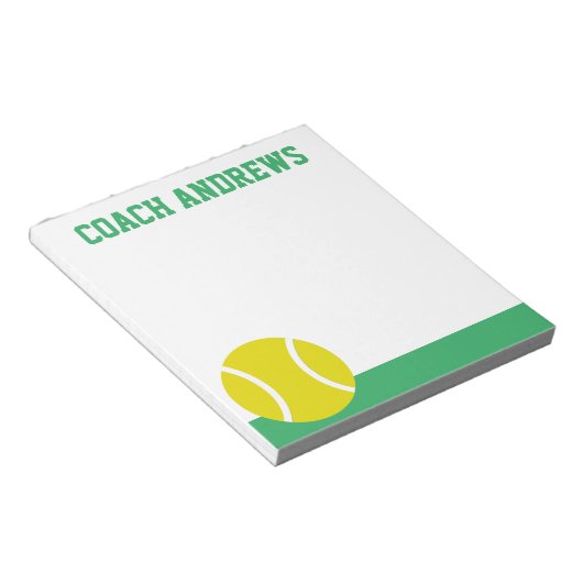 Any Colors Tennis Personalized Notepad Notizblock (angewinkelt)