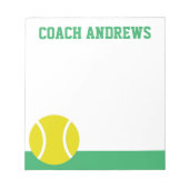 Any Colors Tennis Personalized Notepad Notizblock (Vorderseite)